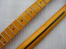 Load image into Gallery viewer, Electric Guitar Neck | 21 or 22 Frets | Tuner Holes: 10mm | High-Gloss Maple Neck with Black Dot Inlays for ST-Style Electric Guitar - Gigbagger
