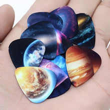 Load image into Gallery viewer, Guitar Picks | 10 Picks | Mixed Set | 3 Thickness Options | Colorful Universe/Planetary Guitar Picks - Gigbagger
