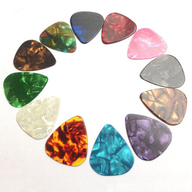 Guitar Picks | 12 Pack | Acrylic | Variety of Colors and Thickness - Gigbagger