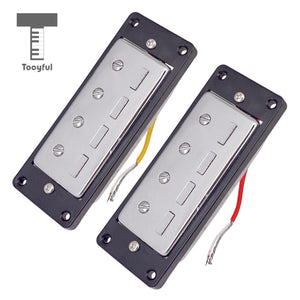 Humbucker Pickups | Set of 2 | Chrome Humbuckers with Black Install Frames - Gigbagger