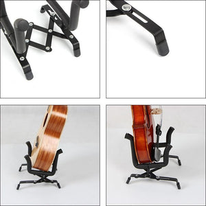 Ukulele Guitar Stand | Black | Iron | Adjustable/Expandable Floor Display Guitar Stand - Gigbagger