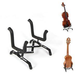 Ukulele Guitar Stand | Black | Iron | Adjustable/Expandable Floor Display Guitar Stand - Gigbagger