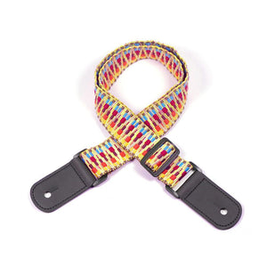 Guitar Strap | Colorful Adjustable Ukulele Guitar Strap with Leather Ends - Gigbagger