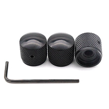 Load image into Gallery viewer, Metal Control Knobs | Black | Set of 4 | For Tele-Style and ST-Style Electric Guitar - Gigbagger
