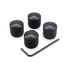 Load image into Gallery viewer, Metal Control Knobs | Black | Set of 4 | For Tele-Style and ST-Style Electric Guitar - Gigbagger

