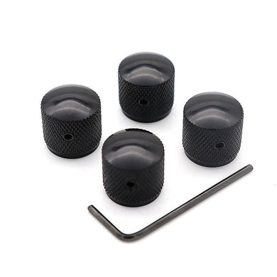 Metal Control Knobs | Black | Set of 4 | For Tele-Style and ST-Style Electric Guitar - Gigbagger