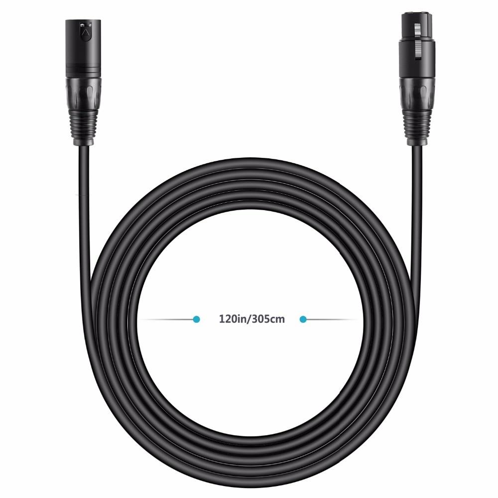 NEEWER | Microphone Cable | Black | Length: 3 meters | XLR Male to XLR Female Converter Cable - Gigbagger