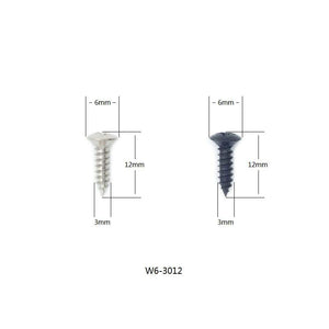Pickguard Plate Screws | 400 pcs | Size: 3 x 12mm | Color: Black/Chrome with Storage Box - Gigbagger