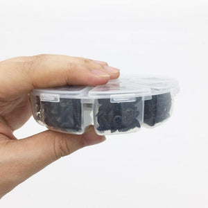 Pickguard Plate Screws | 400 pcs | Size: 3 x 12mm | Color: Black/Chrome with Storage Box - Gigbagger