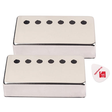 Pickup Covers | 50mm Pole Spacing | 16mm Height | Nickel Plated Humbucker Pickup Covers for LP/SG-Style Electric Guitar - Gigbagger