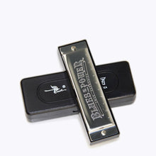 Load image into Gallery viewer, SWAN | Harmonica | Diatonic | 10 Holes | C Tone | Brass and Stainless Steel Blues Harp with Case - Gigbagger
