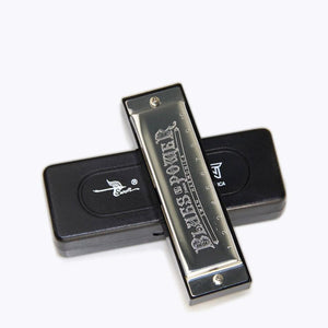 SWAN | Harmonica | Diatonic | 10 Holes | C Tone | Brass and Stainless Steel Blues Harp with Case - Gigbagger