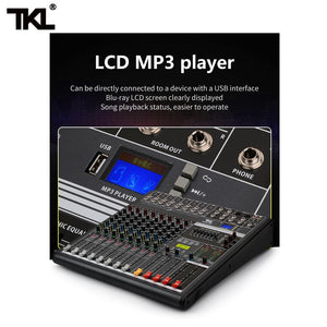 TKL | 16 Channel | 7 Segment Graphic Equalizer | Professional Audio Mixer with USB, Bluetooth, and AUX Recording - Gigbagger