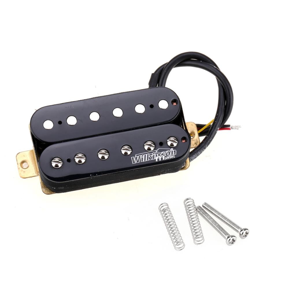 Humbucker Pickup | Black | Wilkinson Classic Tone Ceramic Overwound Bridge Pickup for Electric Guitar - Gigbagger